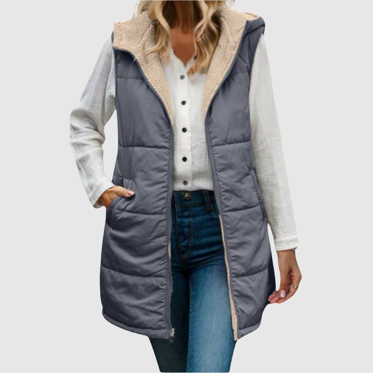 Jelena – Długa kurtka z kapturem