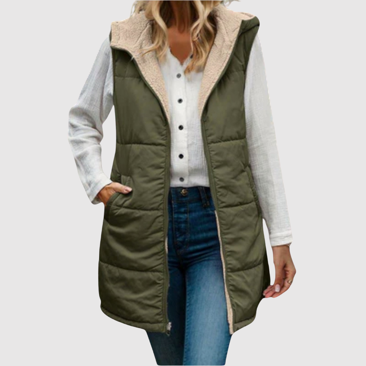 Jelena – Długa kurtka z kapturem