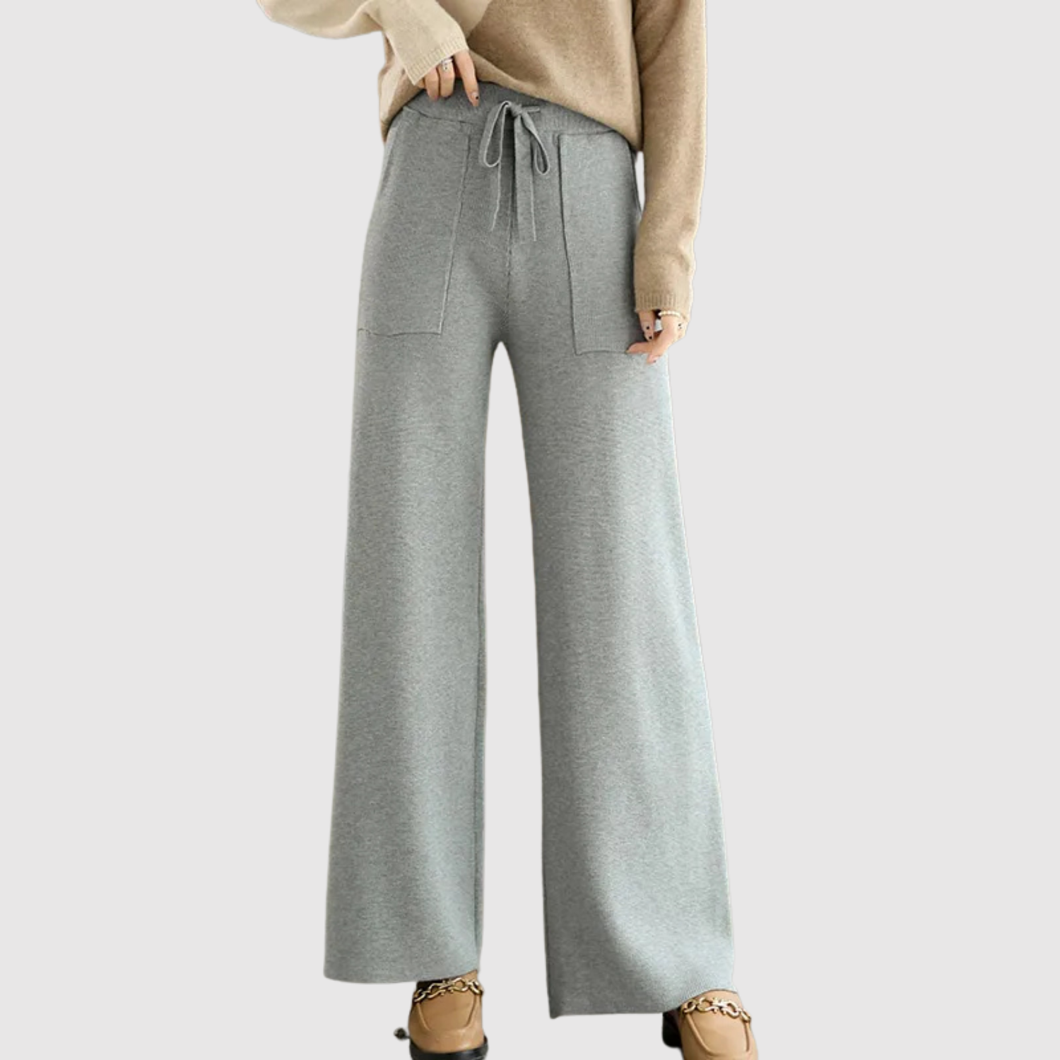 Mira – Plecione spodnie z eleganckim opadaniem