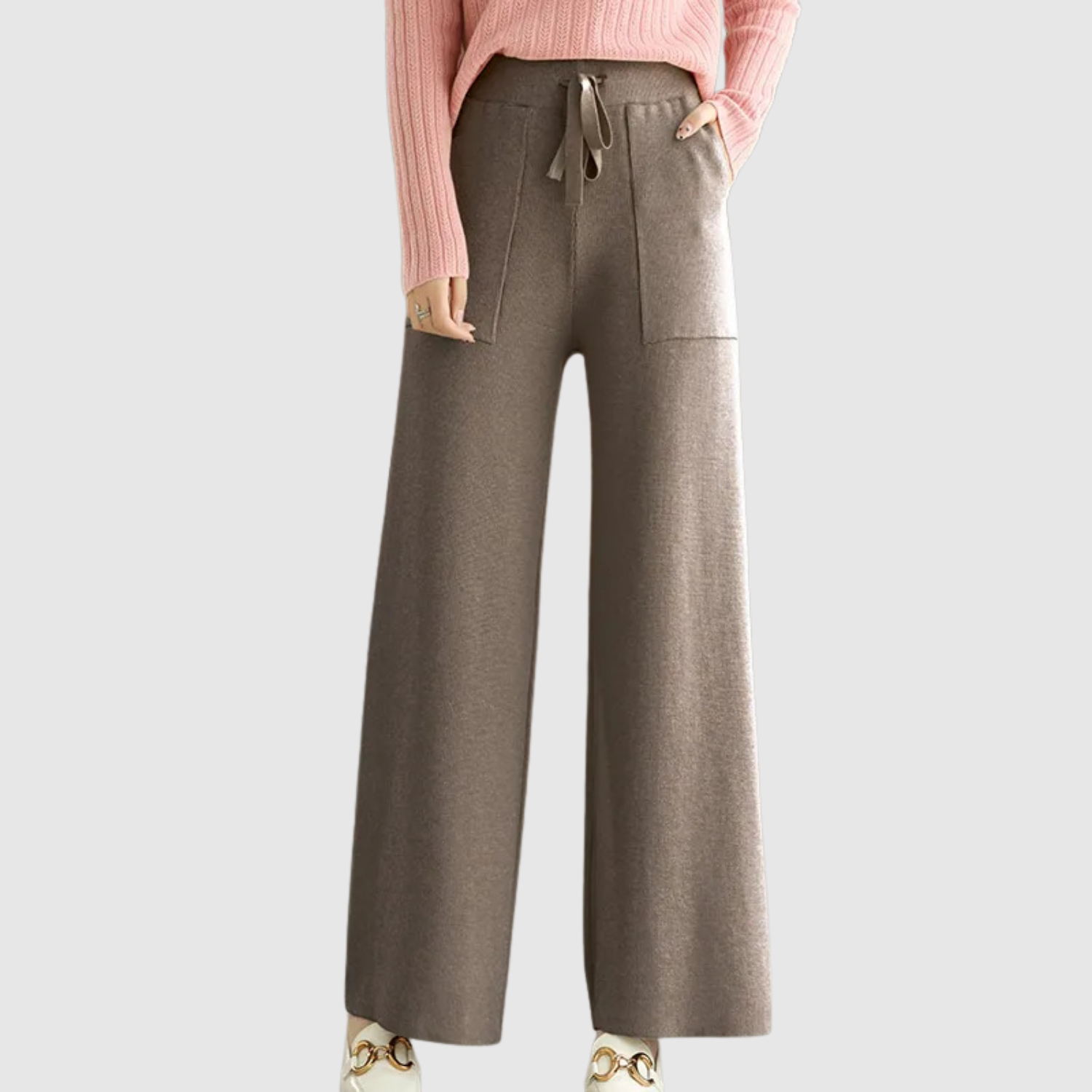 Mira – Plecione spodnie z eleganckim opadaniem