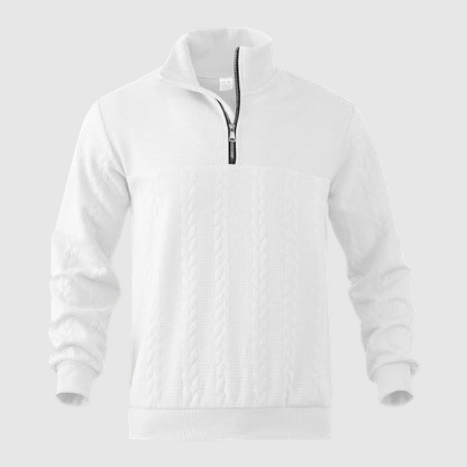 Daniel - Premium sweter z dzianiny z półsuwnym zamkiem