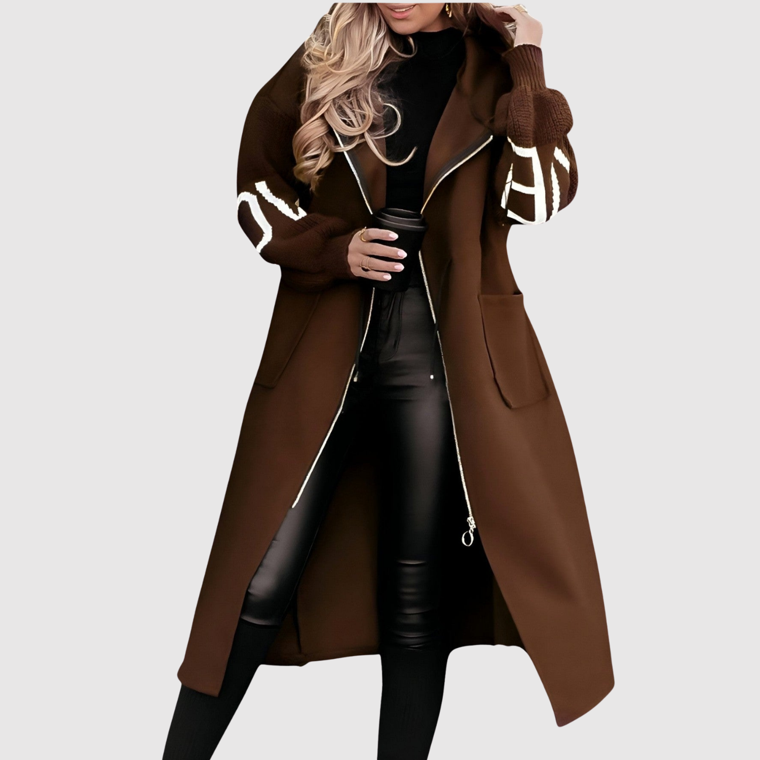 Jelena – Długi płaszcz z futrem