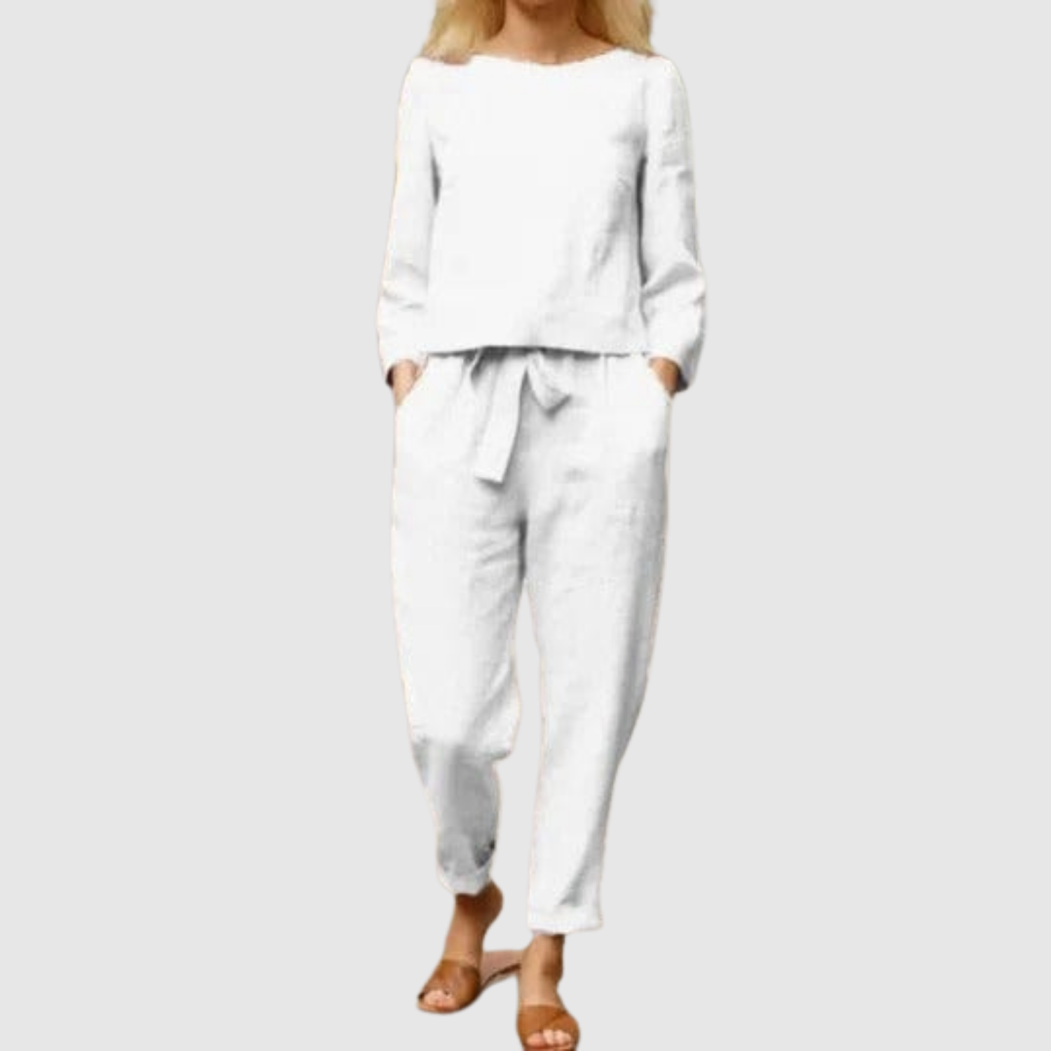 Natálie – Wygodny zestaw z spodniami i bluzką