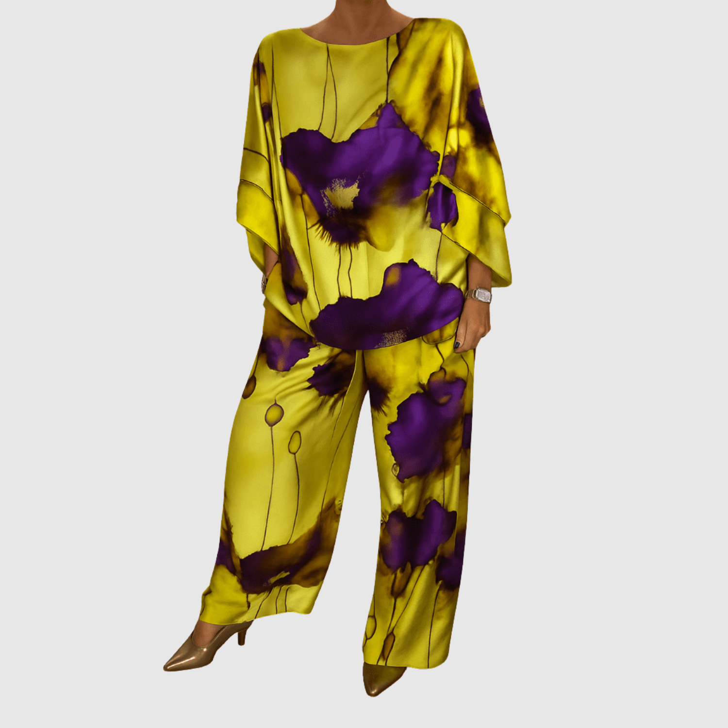 Natálie – Zestaw z satynowymi nadrukami akwarelowymi