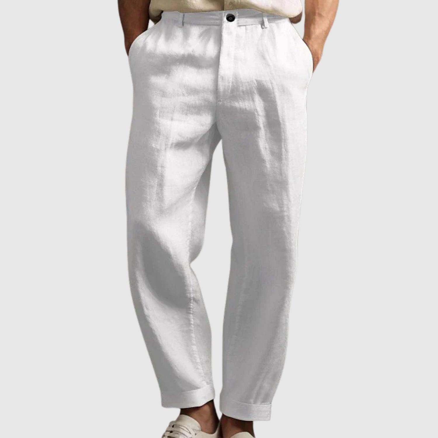 Leo - Letnie spodnie z bawełny i lnu