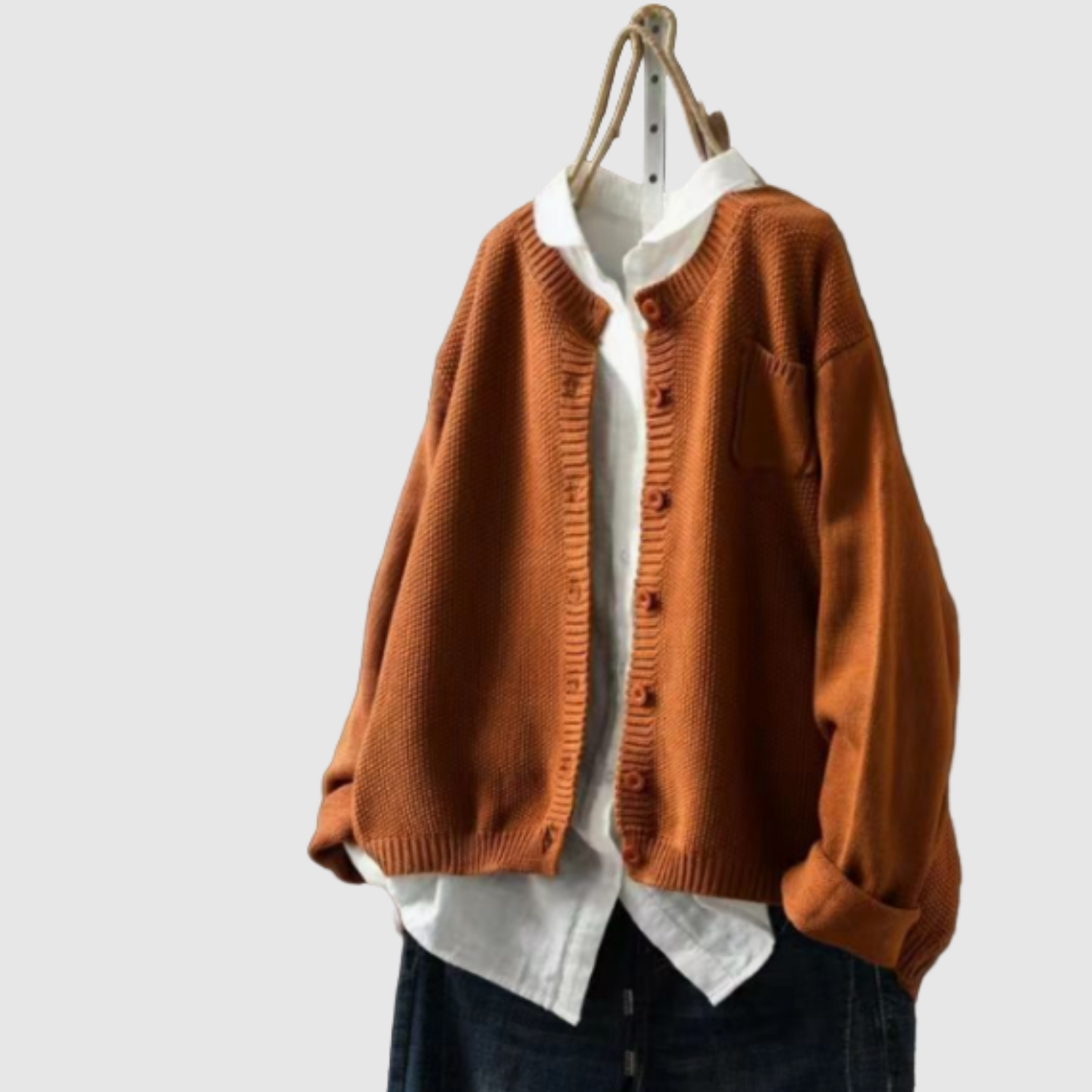 Nora – Klasyczny kardigan z mieszanki bawełny