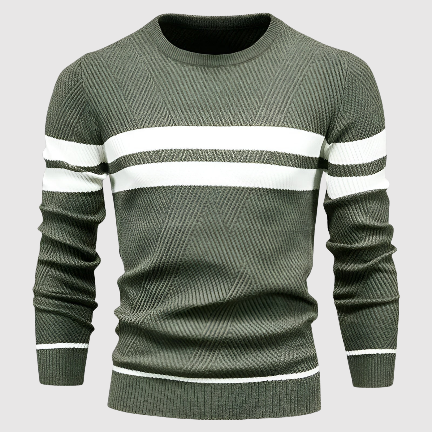 Daniel – Sweter z kontrastowymi paskami