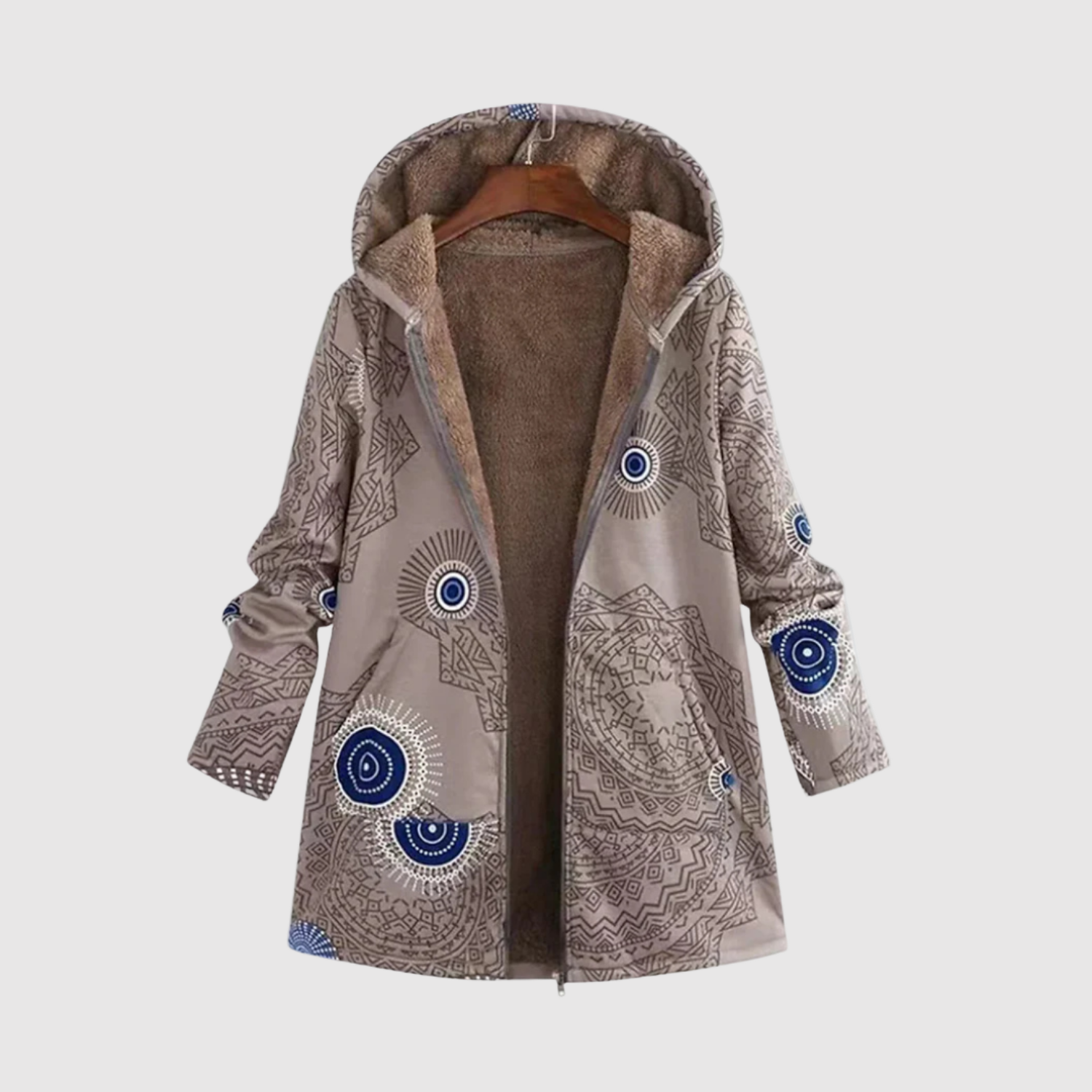 Jelena – Parka z unikalnymi wzorami i kapturem