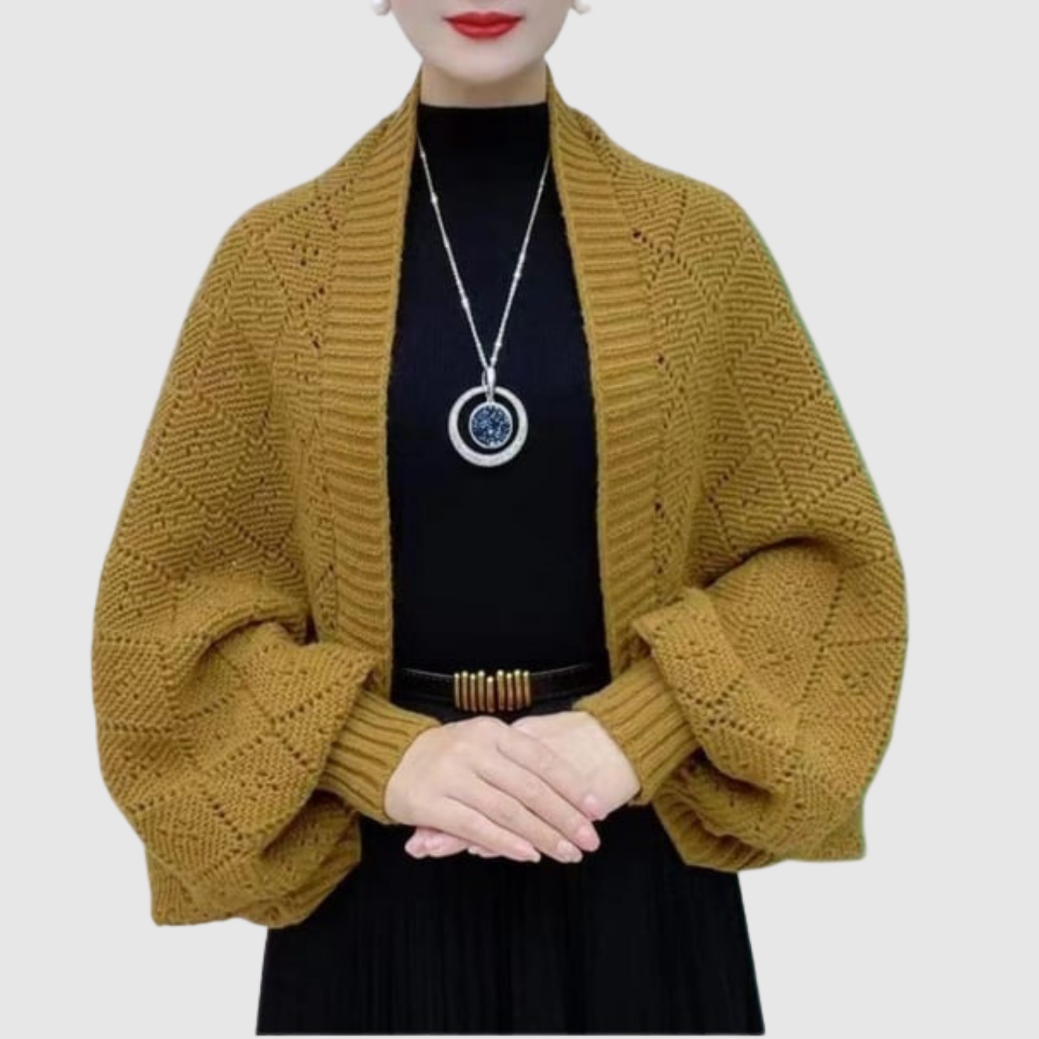 Nora – Bolero z balonowymi rękawami