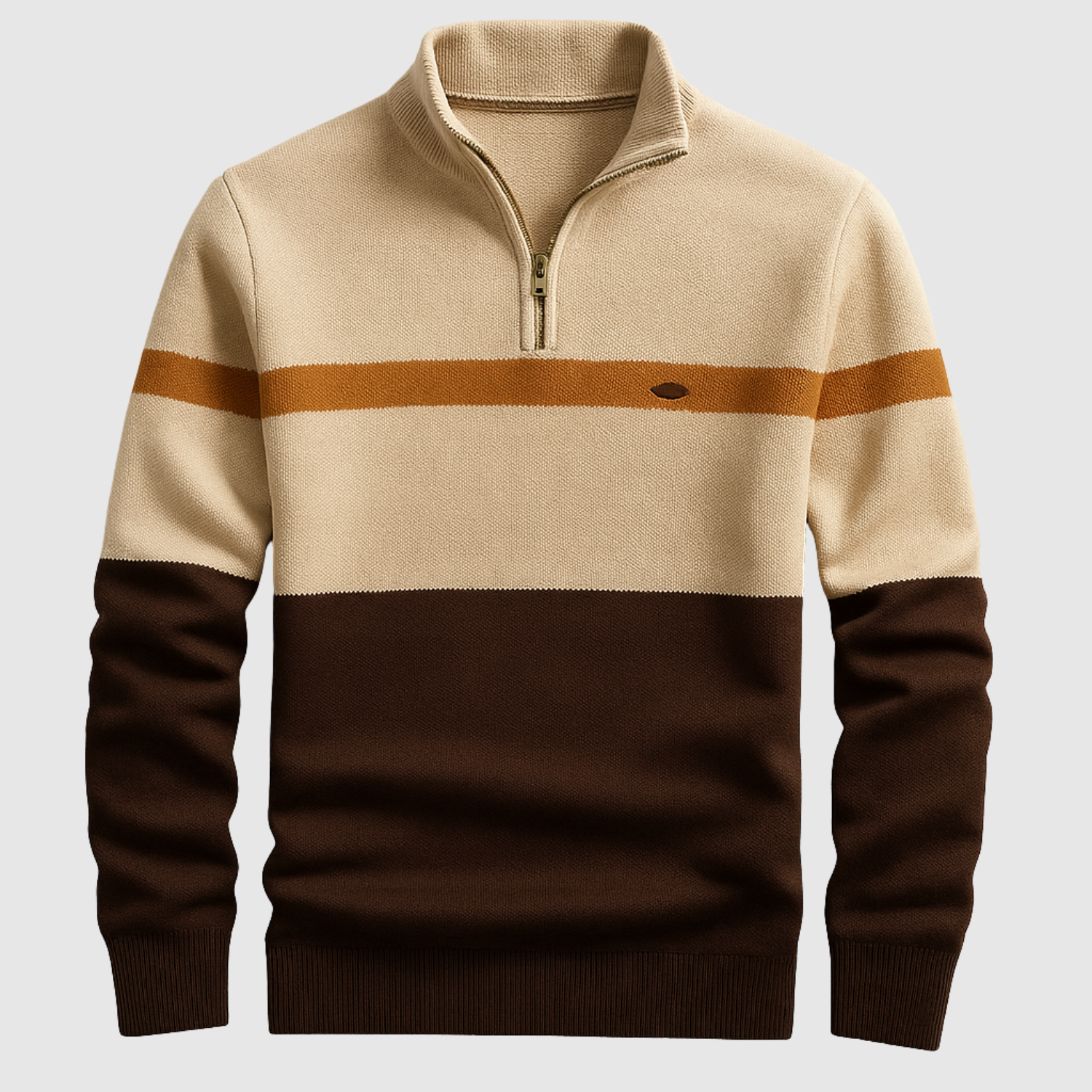 Daniel - Sweter z wysokim kołnierzem i kolorowymi blokami