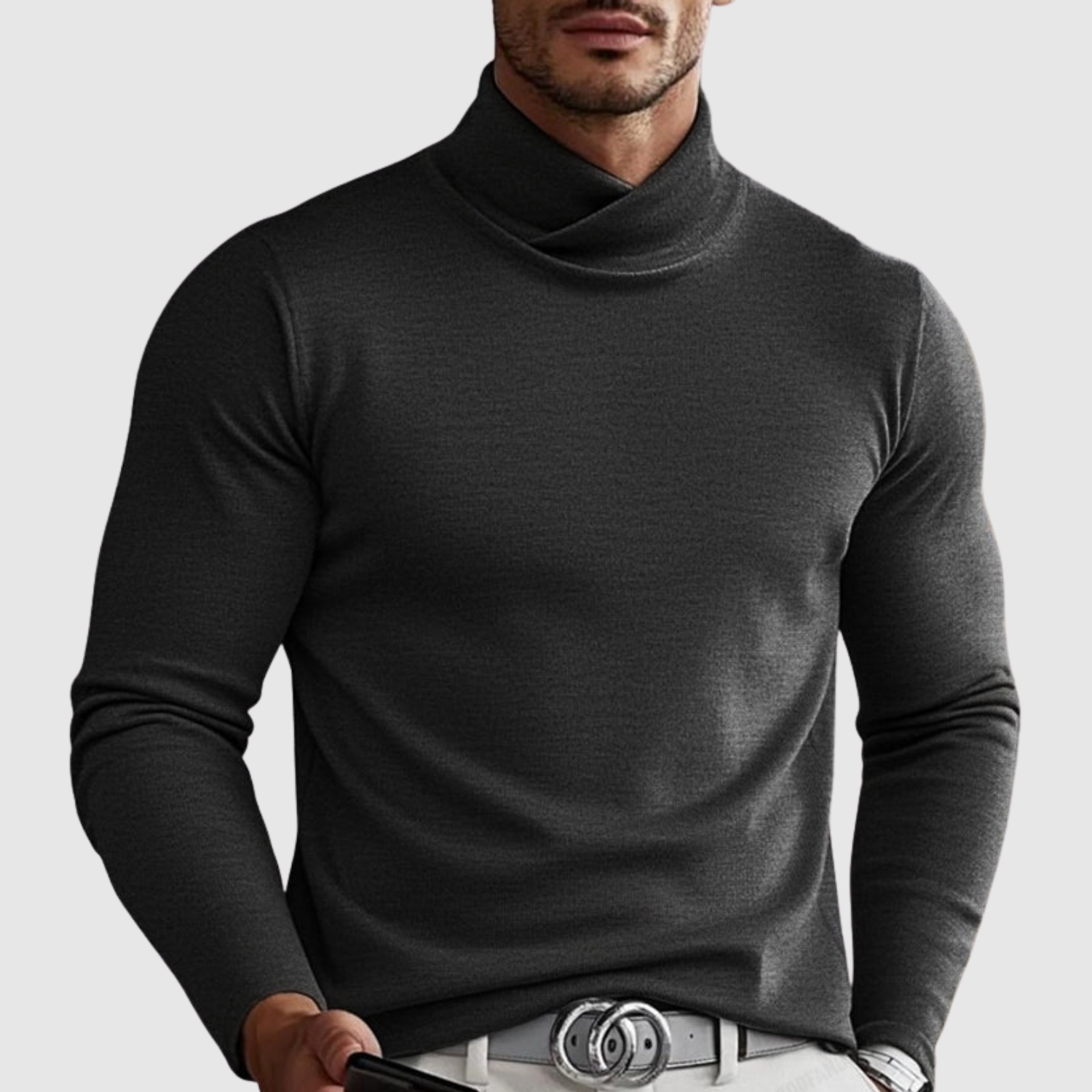 Adrian – Klasyczny sweter z golfem