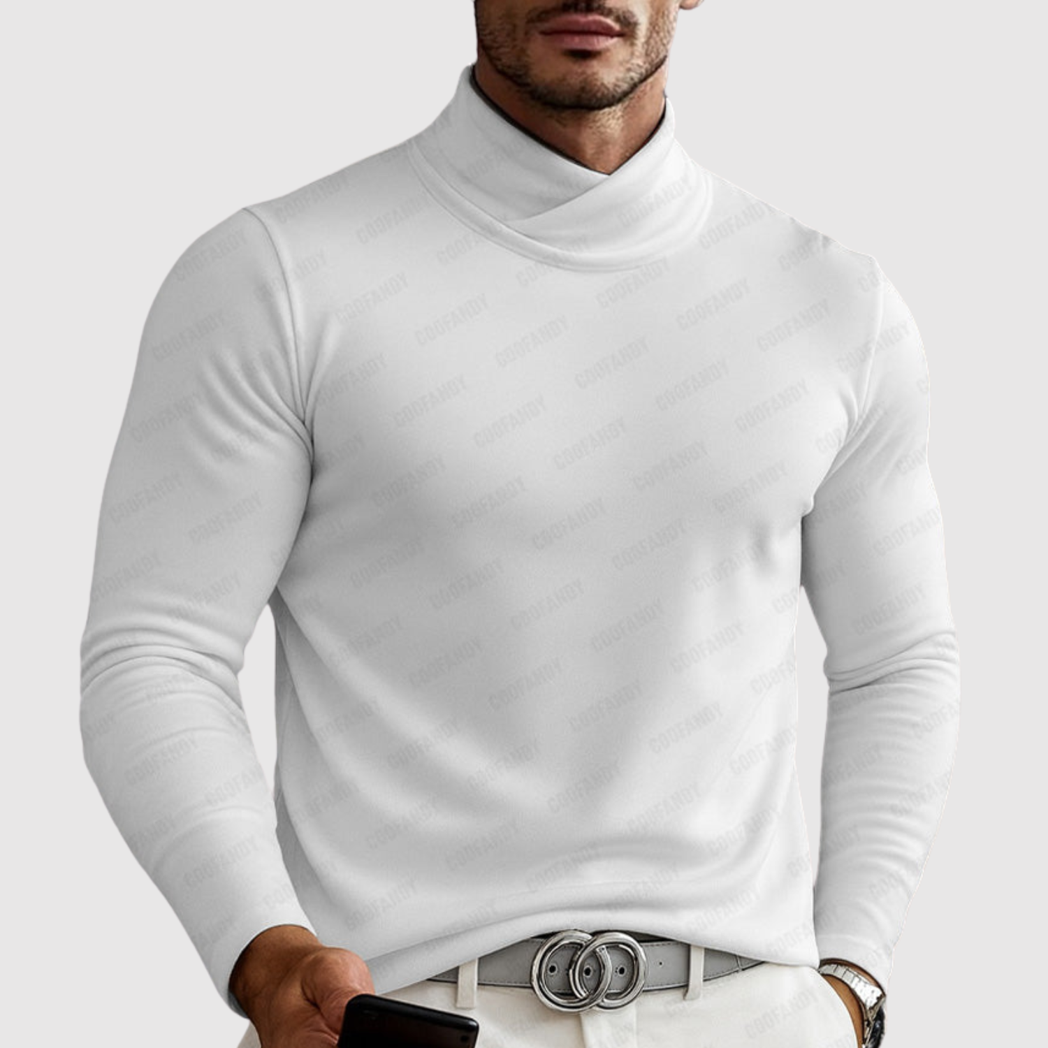 Adrian – Klasyczny sweter z golfem