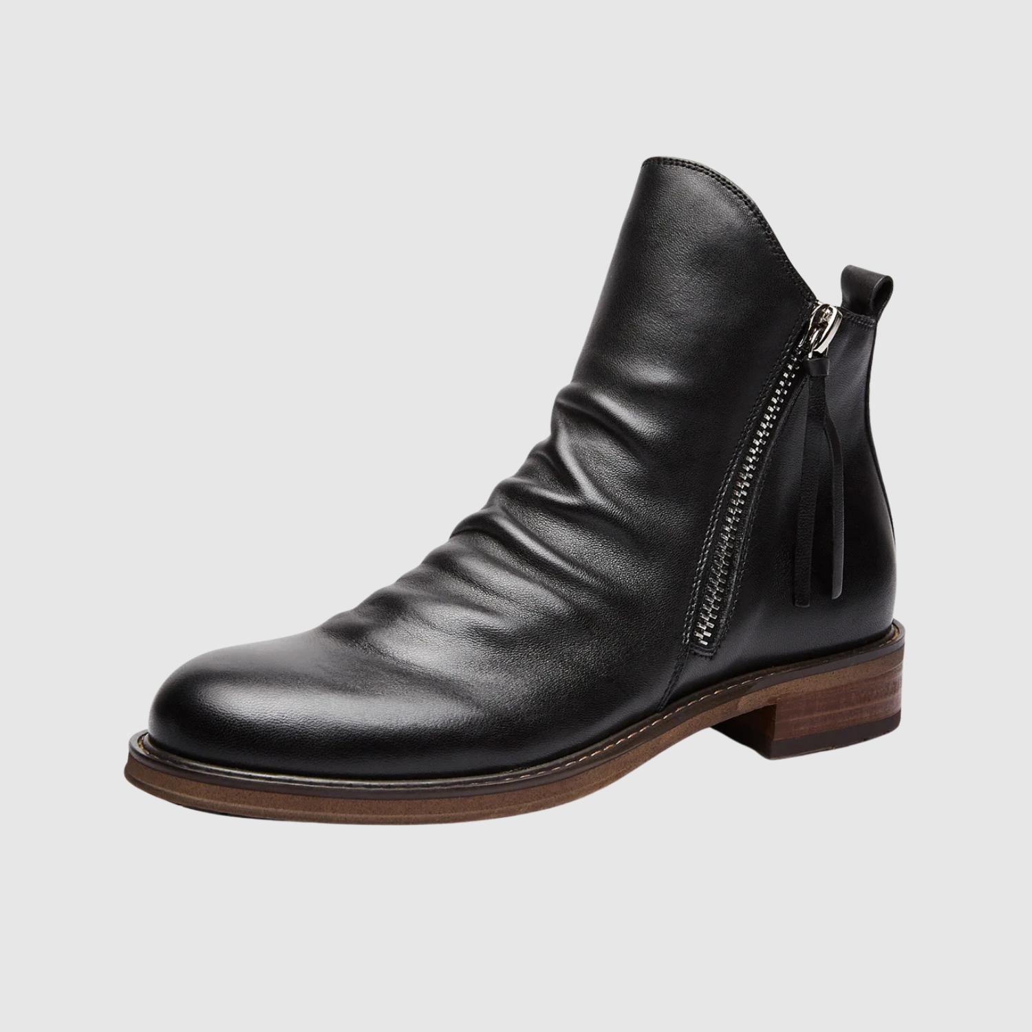 Oskar – Skórzane botki Chelsea z zamkiem