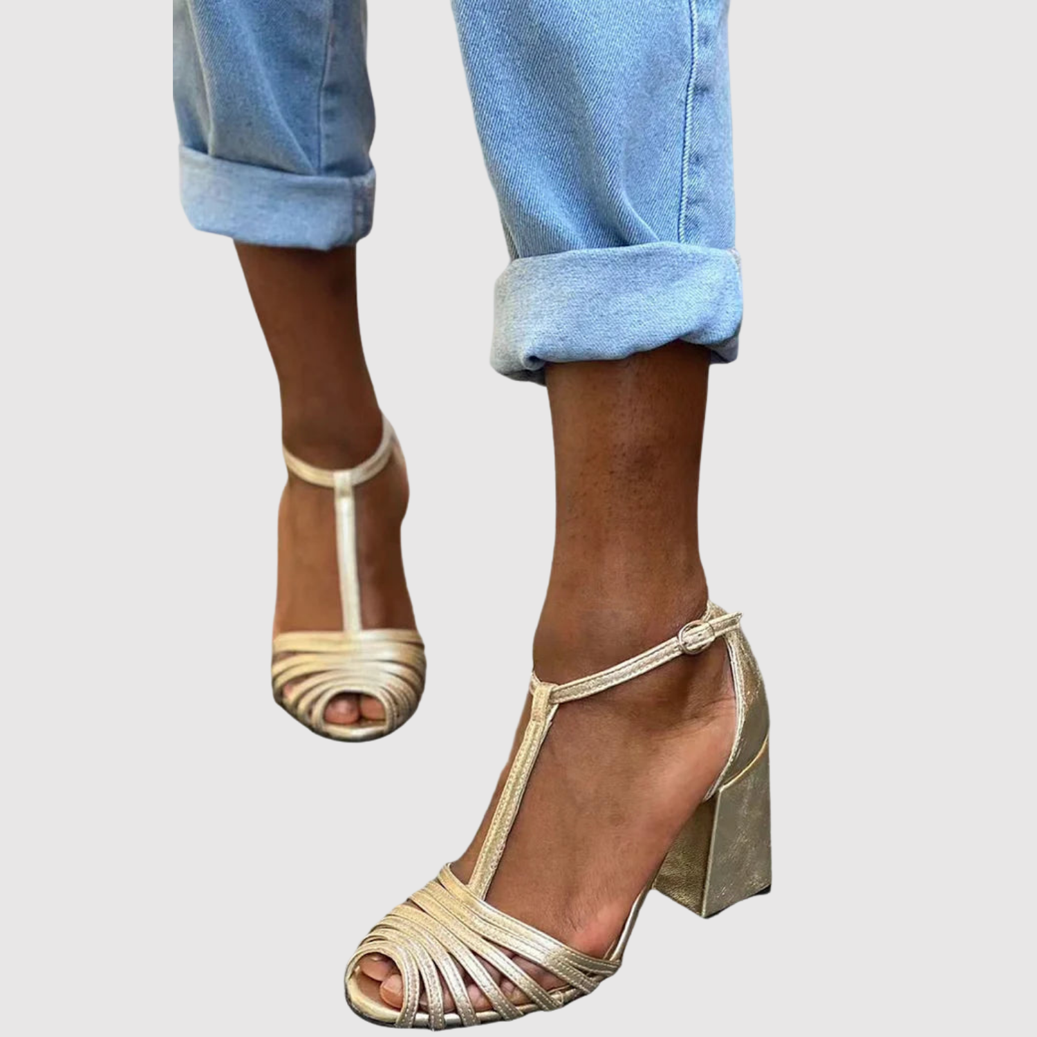 Teodora - Eleganckie sandały z paskiem T