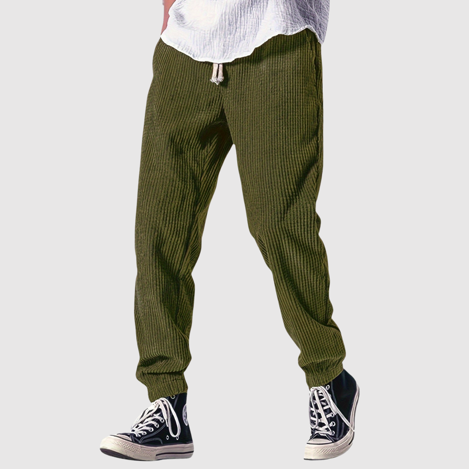 Leo – Casual spodnie z paskiem w talii