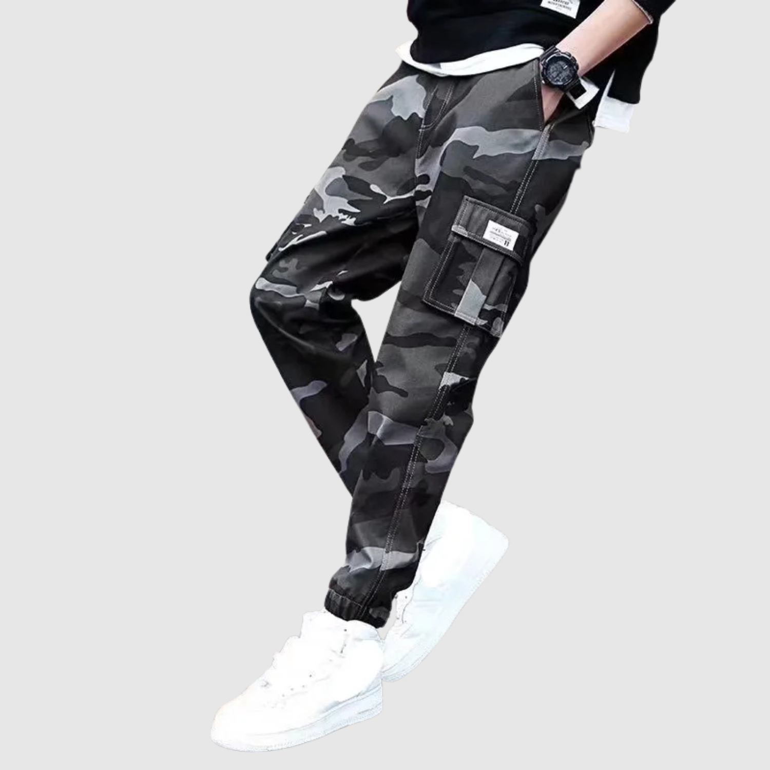 Leo – Męskie spodnie cargo z wieloma kieszeniami