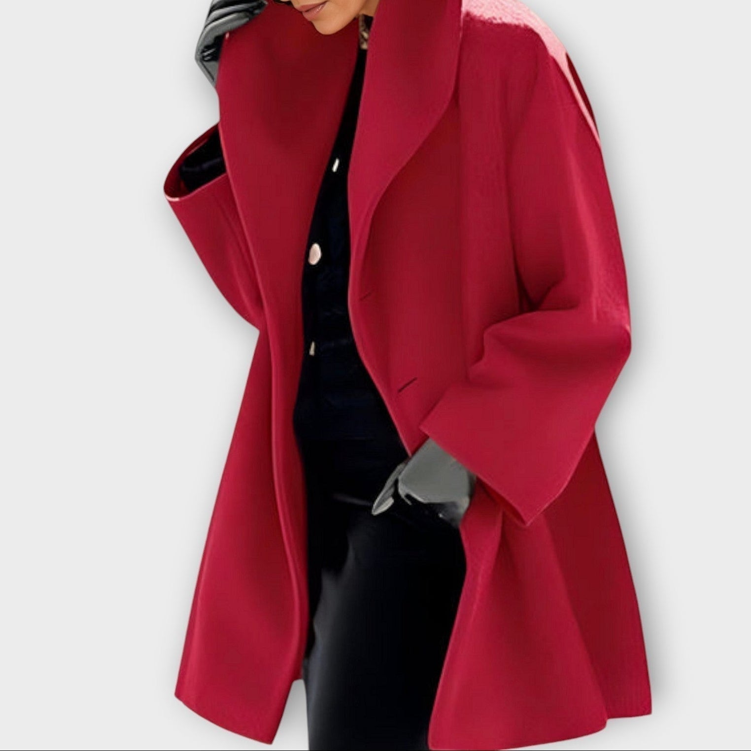 Jelena – Elegancki zimowy płaszcz w wydłużonym i luźnym kroju