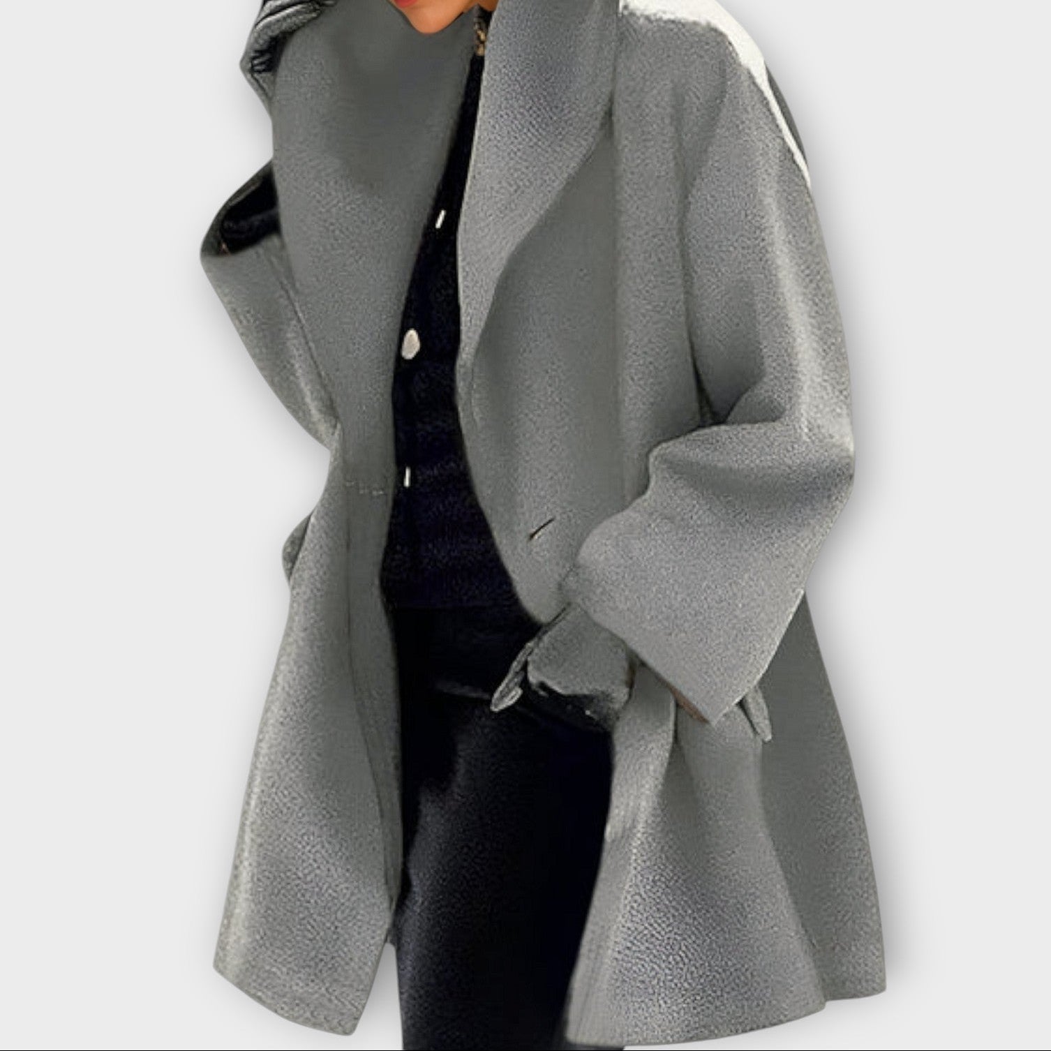 Jelena – Elegancki zimowy płaszcz w wydłużonym i luźnym kroju